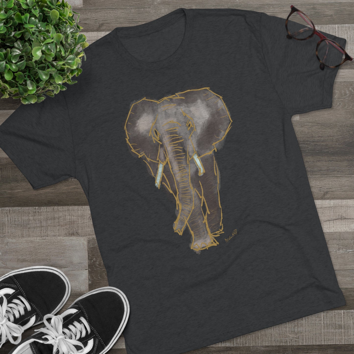 Elephant Unisex Tri-Blend Crew Tee
