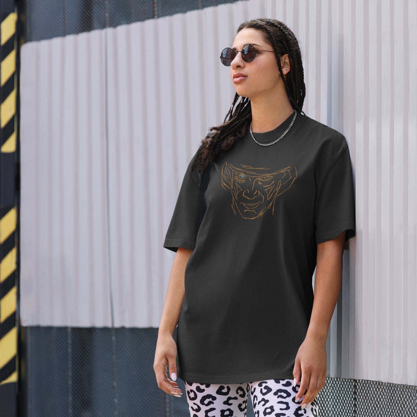 Mr Gawd 107 Embroidered Oversized faded t-shirt