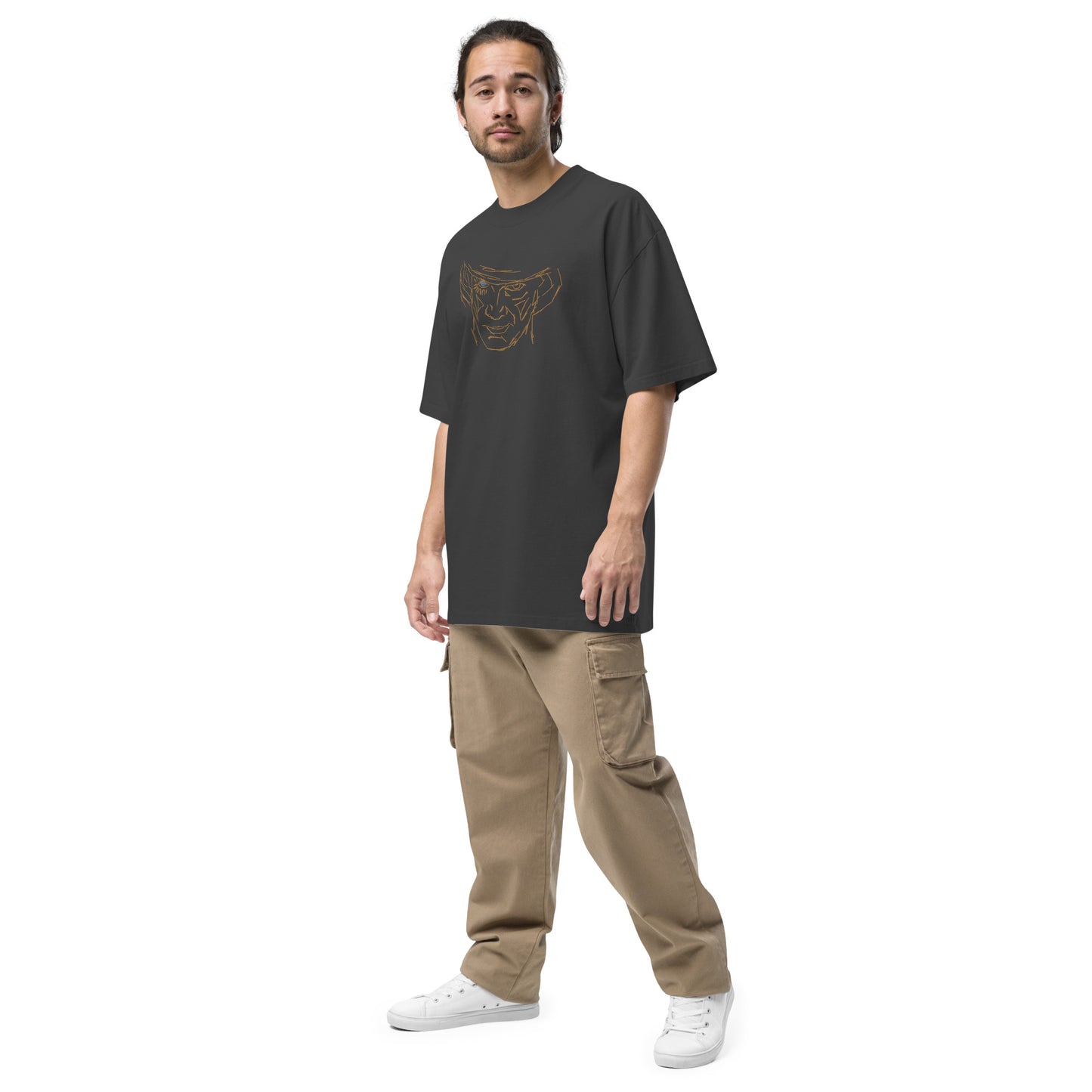 Mr Gawd 107 Embroidered Oversized faded t-shirt