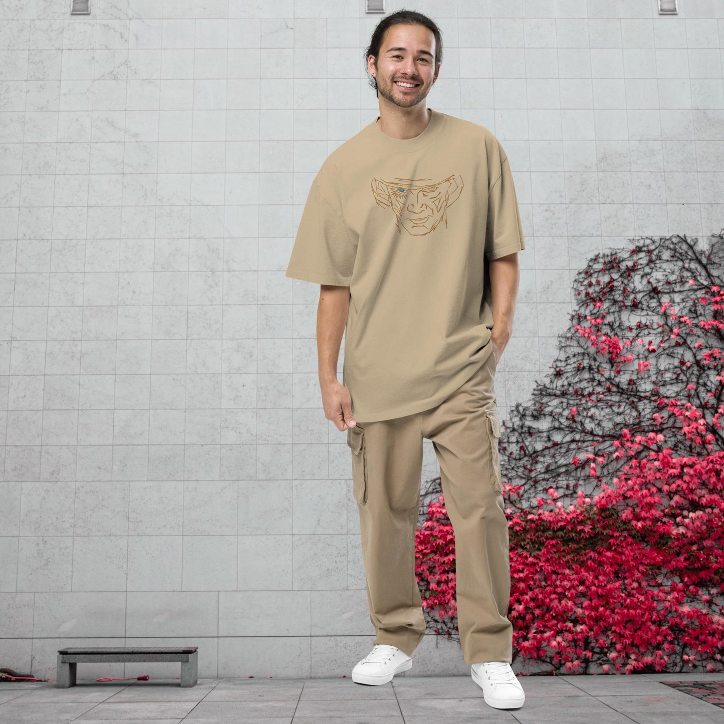 Mr Gawd 107 Embroidered Oversized faded t-shirt