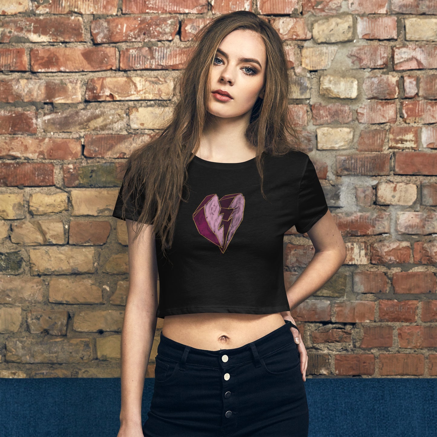 Crack Heart Women’s Crop Tee