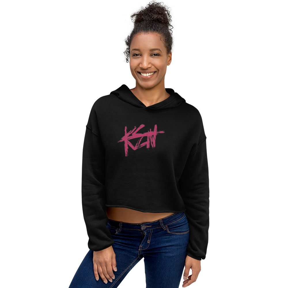 "NOT KEN" Embroidered Crop Hoodie