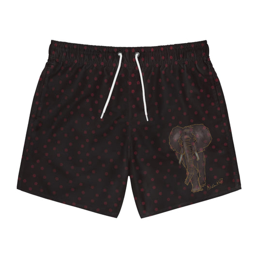 Black Pocka Dot Elephant Swim Trunks x Mr Gawd