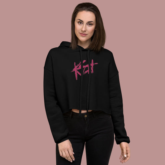 "NOT KEN" Embroidered Crop Hoodie