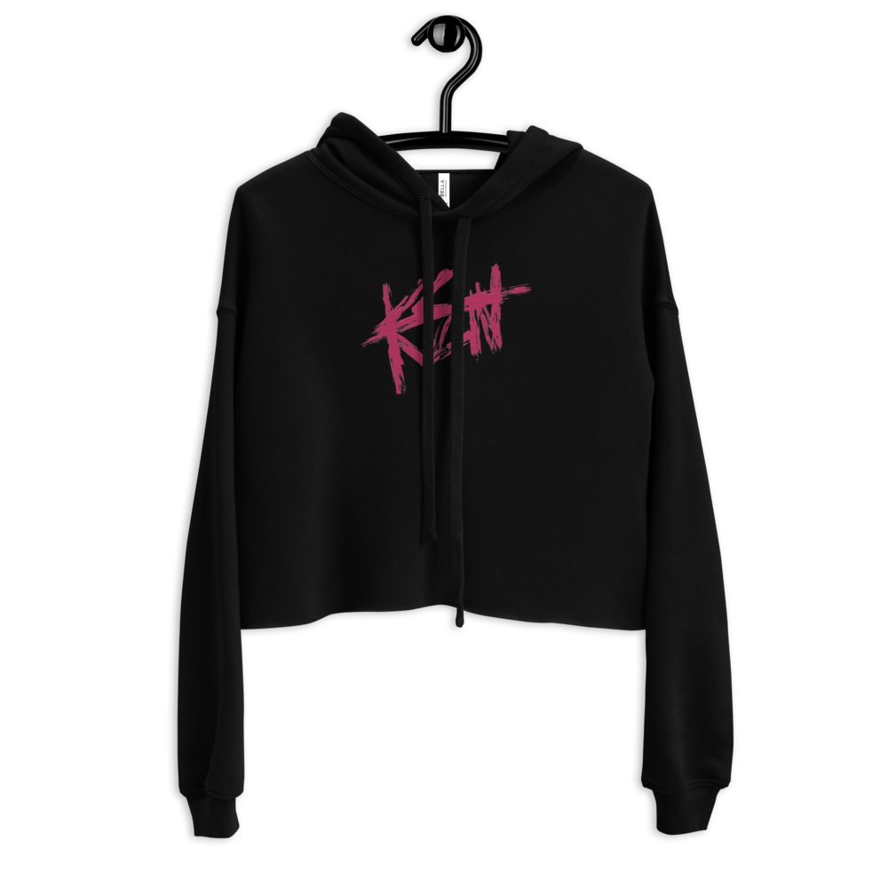 "NOT KEN" Embroidered Crop Hoodie