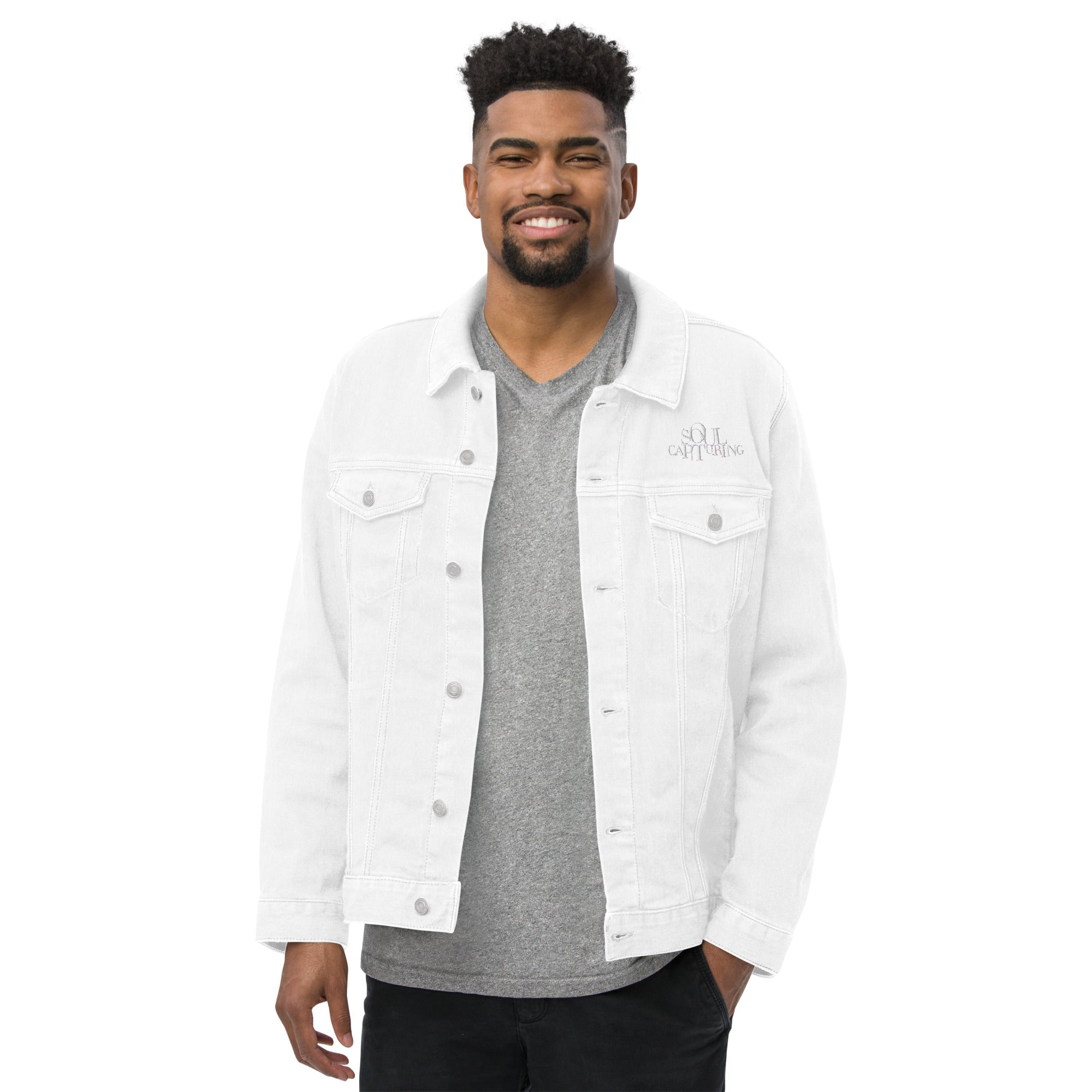 White denim outlet jacket uk